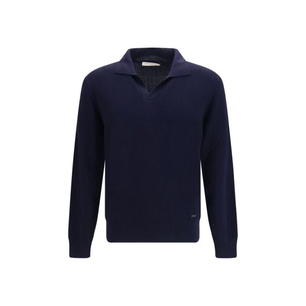 Brooksfield Blue Wool Oves Aries Men's Sweatshirt